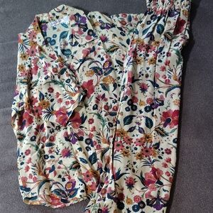 Floral Print Pajama Set
